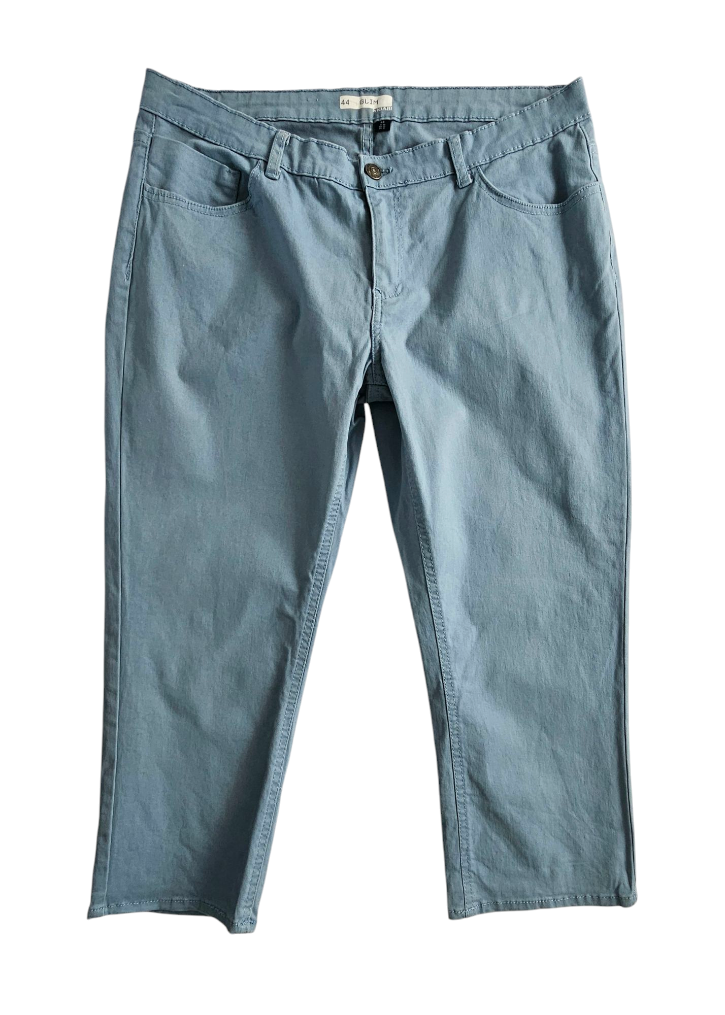 Chino cropped bleu ciel XXL