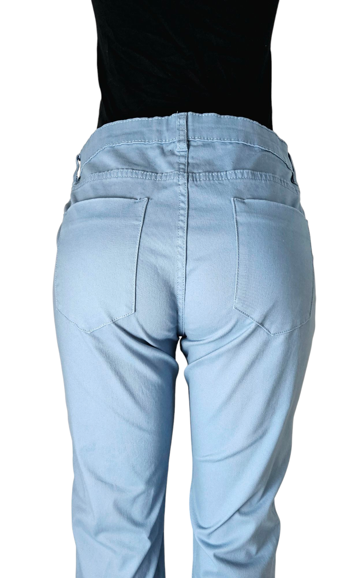 Chino cropped bleu ciel XXL