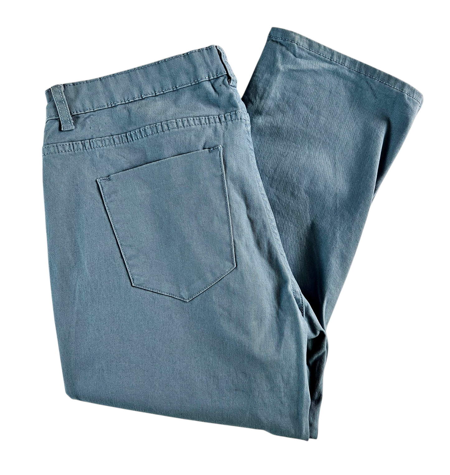 Chino cropped bleu ciel XXL