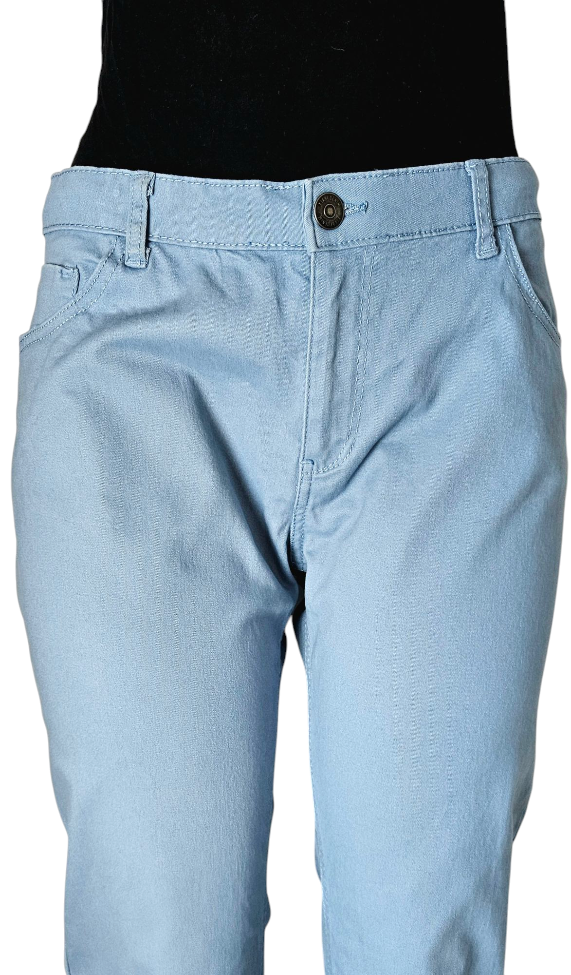 Chino cropped bleu ciel XXL