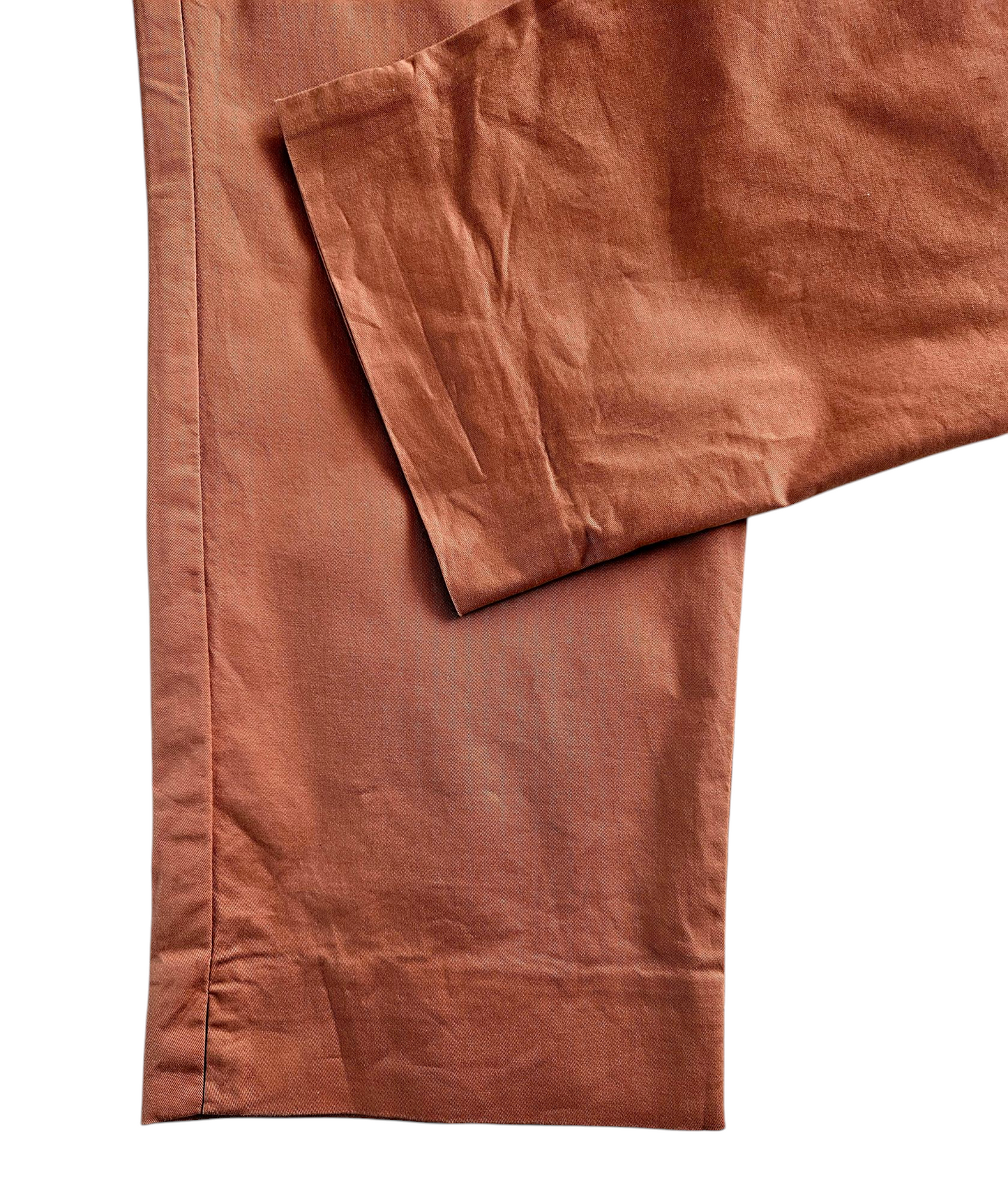 Pantalon chino rose avec ceinture marron  Élégant & Confortable XL