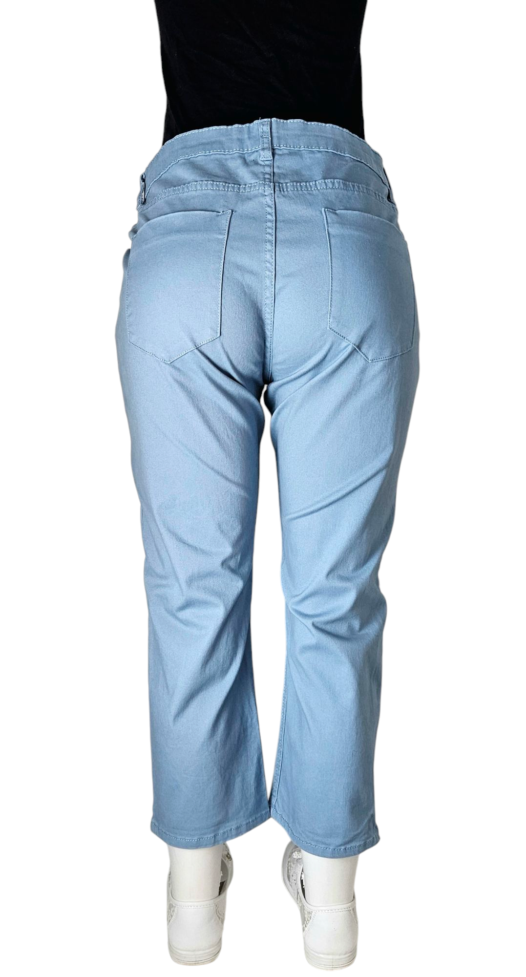 Chino cropped bleu ciel XXL